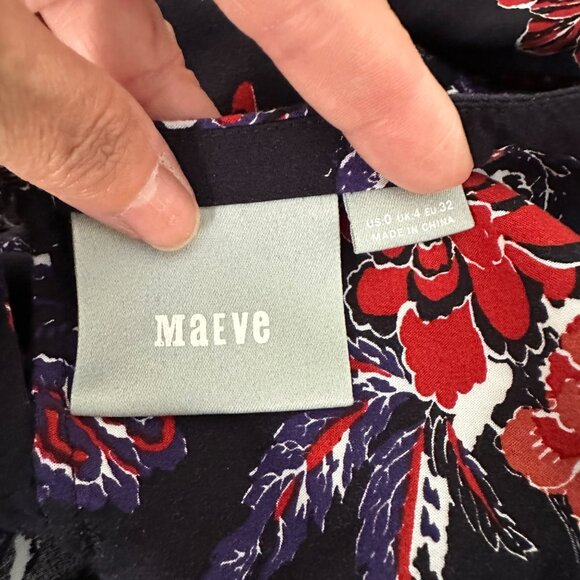 Anthropologie Maeve Espoir Jumpsuit V Neck Floral Bird Print 3/4 Bell Sleeve Mul - Picture 13 of 15